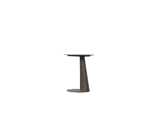 [100303052] Table d'appoint ronde Corinto en aluminium taupe