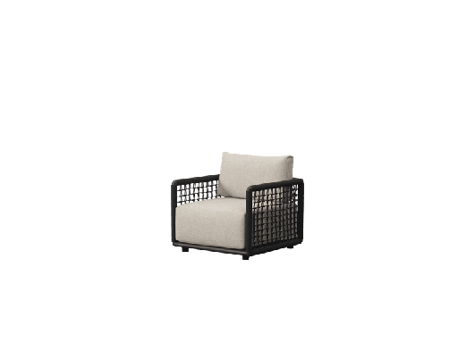 [100201003] Canapé 1 place Santa Ana, anthracite/beige