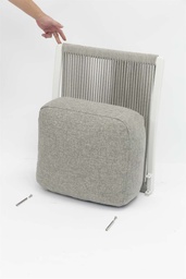 [100202075] Sofa 3 plazas Silai aluminio blanco textil gris medio (copia)
