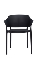 [100101002] Silla con brazos Roy negra