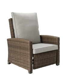 [100202012] Brent Relax armchair in aluminium and synthetic rattan.