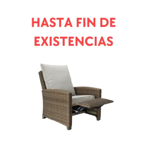 [100202012] Brent Relax Armchair in aluminium and synthetic rattan