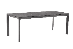 [100301081] Dining table Boori 200x90 cm aluminium anthracite black porcelain table top