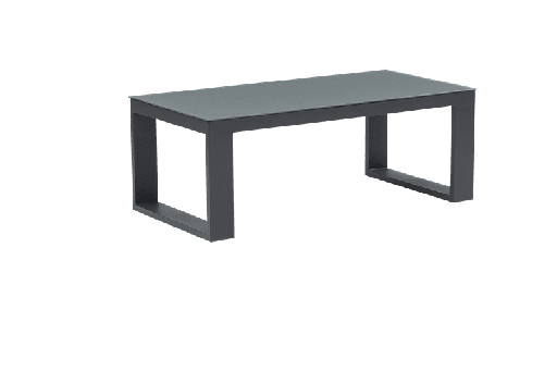 [100302073] Niland coffee table in aluminium and anthracite glass