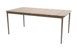 [100301014] Mesa de comedor Sunset. Aluminio efecto madera