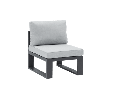 [100202076] Módulo ampliación Niland aluminio antracita y cojinería gris medio.