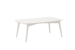 [100301086] Dining table Irvine 220x100cm white aluminium white porcelain table top