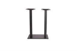 [102010035] BASE ALTA RECTANGULAR DOBLE MASTIL PARA MESA 70X40X108CM COLOR NEGRO