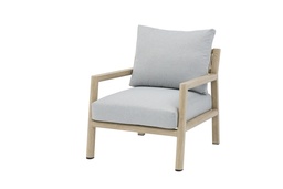 [100202009] Harmony 1 seater sofa, wood effect aluminium and natural rope