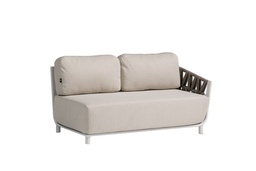 [100202097] Module 2 places Carson accoudoir droit aluminium blanc tissu beige (VF)