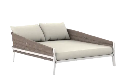 [100502022] Daybed Anmore white aluminium white textile greige