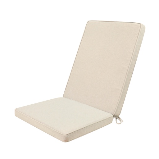 [100801011] Almofada para assento e encosto, 45x91x5 cm, cor bege.