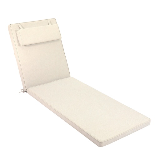 [100802011] Coussin pour chaise longue Roxas 59 x 196 x 5 cm couleur  beige