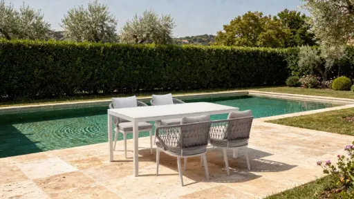 [120101009] (PROMO)SET COMEDOR CALPE 5PCS (100102010 X4 + 100301019 X1)