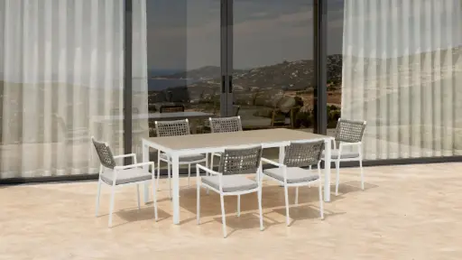 [120101015] (PROMO)SET COMEDOR DENIA 7PCS (100102022 X6 + 100301024 X1)