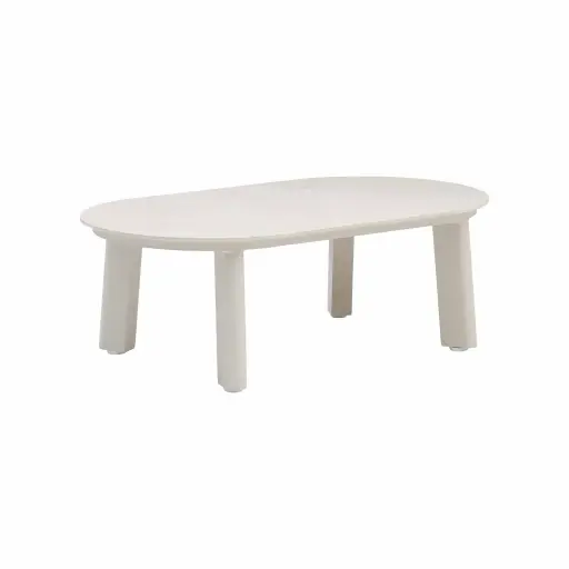 [100302081] Mesa de centro Zermatt 110x60x37cm aluminio tapioca y top porcelanico Barroc greige