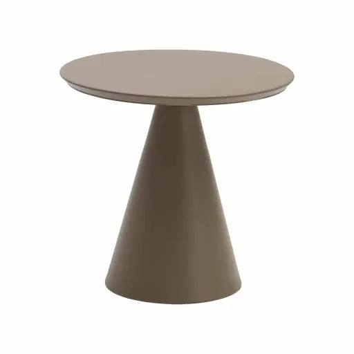 [100303938] Mesa auxiliar Koko Ø 47 x45 cm aluminio taupe