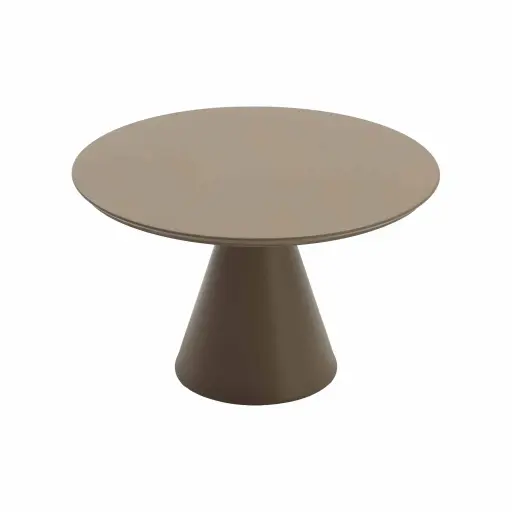 [100303940] Mesa auxiliar Koko Ø 60 x36 cm aluminio taupe