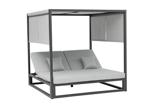 [100502004] Daybed Edna aluminio antracita y textil gris medio
