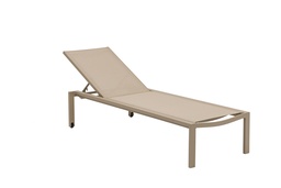 [100501005] Bangor lounger taupe aluminium and textilene taupe