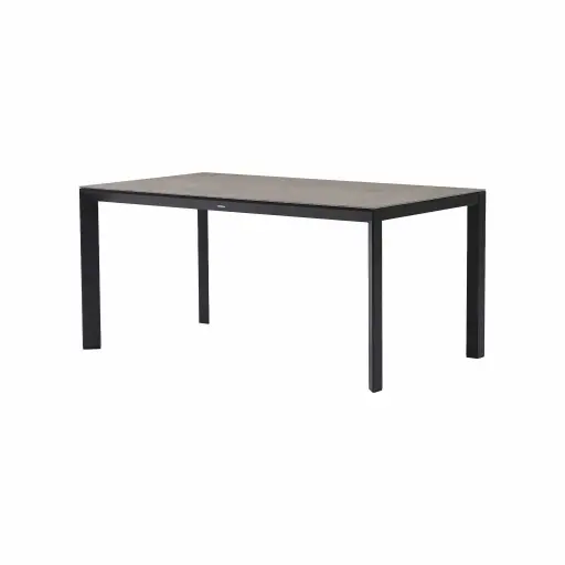 [100301110] Mesa rectangular Syme 160x90cm aluminio antracita y top Barroc grey