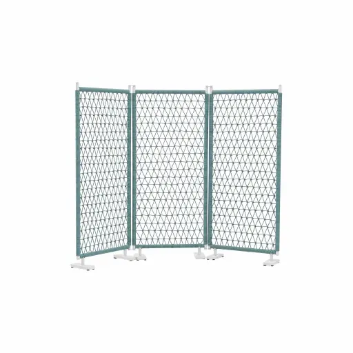 [100705005] Separador Nanbu 180x80 alum. blanco y cuerda aqua.