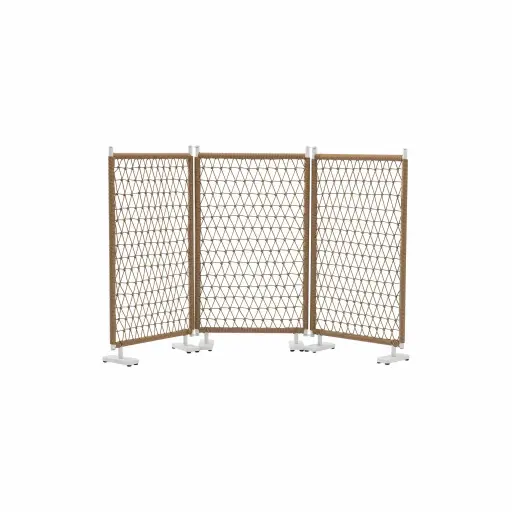 [100705001] Separador Nanbu 140x80 alum. blanco y Rattan sintetico natural.