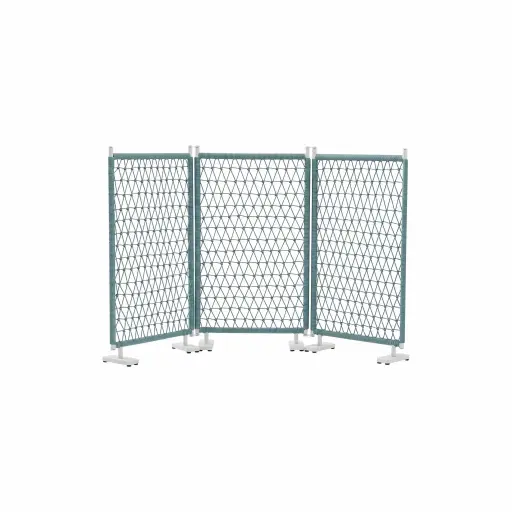 [100705002] Separador Nanbu 140x80 alum. blanco y cuerda aqua.