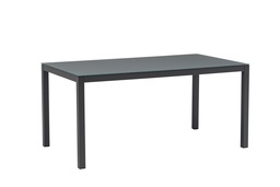 [100301022] Dining table Adin 160*90 cm aluminium and anthracite glass