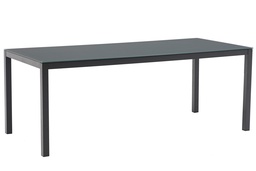 [100301026] Mesa de comedor Adin 200*90 cm aluminio y  cristal antracita