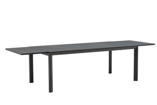 [100301034] ORICK extendable table 100 x 200/300 cm aluminium and anthracite glass