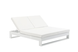 [100502007] Daybed Niland aluminio blanco y tejido náutico blanco