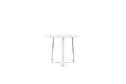 [100303022] Mesa auxiliar Bangor Ø 60 cm aluminio blanco
