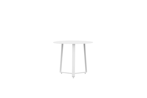 [100303022] Mesa de apoio Bangor Ø 60 cm em alumínio branco