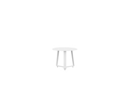 [100303025] Mesa auxiliar Bangor Ø 45 cm aluminio blanco