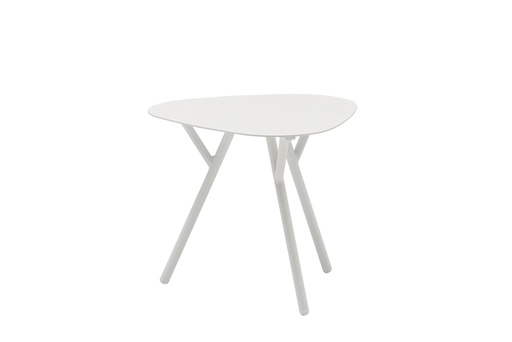 [100303028] Table d'appoint Galt Ø 50 en aluminium blanc