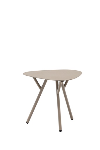 [100303029] Table d'appoint Galt Ø 50 en aluminium taupe