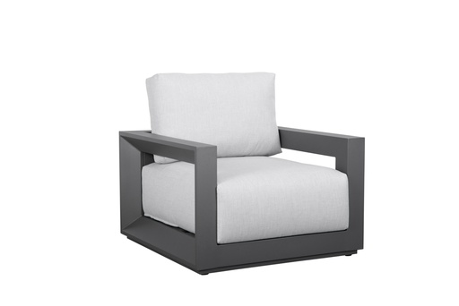 [100202036] Onix 1-seater sofa, anthracite aluminum, medium grey cushions
