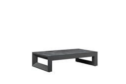 [100302019] Mesa de centro Onix aluminio antracita cristal cerámico gris antracita