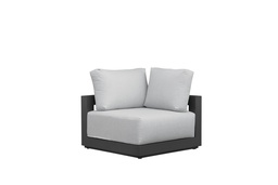 [100202041] Corner unit Onix anthracite aluminium with medium grey cushions