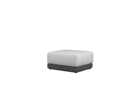 [100202043] Module pouf Onix, aluminium anthracite, coussin gris moyen.