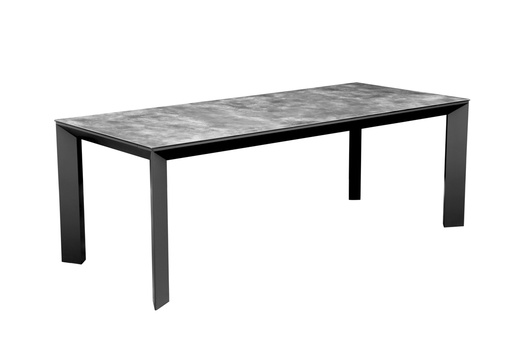 [100301038]  Table de repas Onix 210*90 cm aluminium anthracite verre céramique gris anthracite