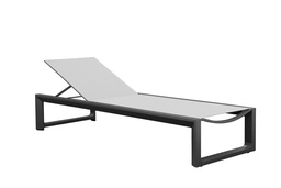 [100501020] Sun lounger Onix aluminium anthracite aluminium textilene medium grey