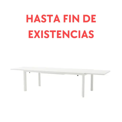 [100301039] Noosa 220/340 extendable table, white