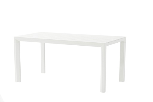 [100301041] Mesa fija Byron 160cm aluminio blanco
