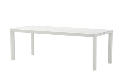 [100301043] Byron fixed table 220 cm white aluminum