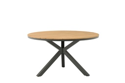 [100301050] Round table Sidney anthracite aluminium - teak Ø 150 cm