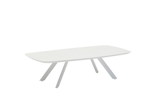 [100302020] Table basse Anmore aluminium blanc