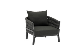 [100202050] 1 seat sofa Anmore anthracite aluminium anthracite fabric