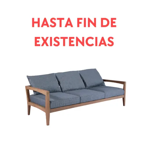 [100202060] Sofá Roxas de 3 lugares com almofadas cinzento-escuras.